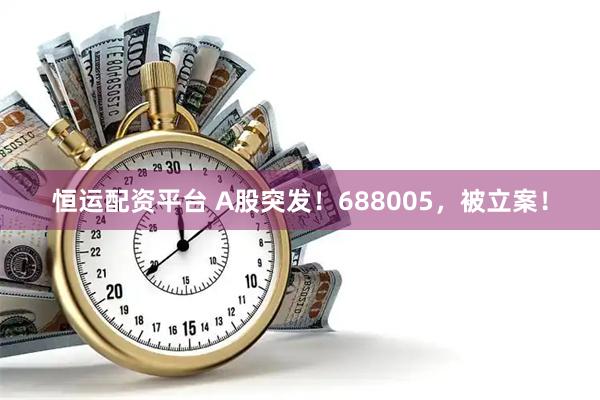 恒运配资平台 A股突发！688005，被立案！
